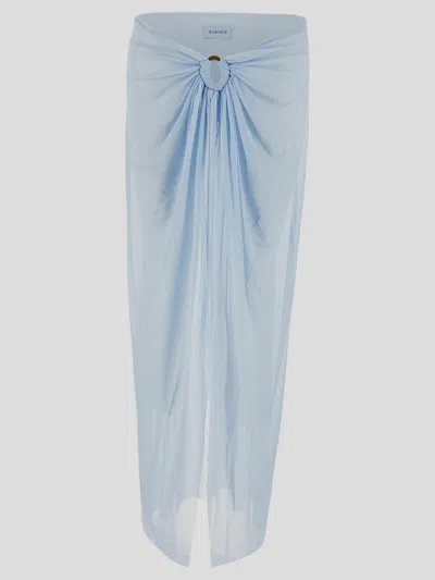 Fisico Cristina Ferrari Ring Detail Maxi Skirt In Blue