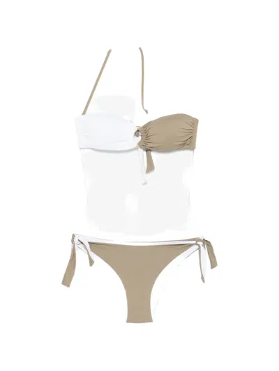 Fisico Cristina Ferrari Ring Detail Tie Beachwear In White