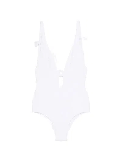 Fisico Cristina Ferrari Ring Swim Suit In White