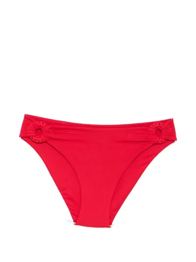 Fisico Cristina Ferrari Ring-detail Bikini Bottoms In Red