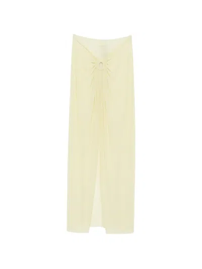 Fisico Cristina Ferrari Ring-detail Gathered Skirt In Gray