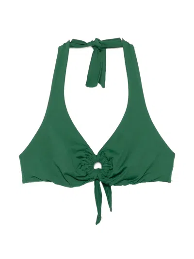 Fisico Cristina Ferrari Ring-detail Halterneck Bikini Top In Green