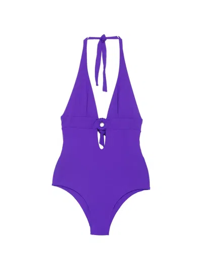 Fisico Cristina Ferrari Ring-detail Halterneck Swimsuit In Multi
