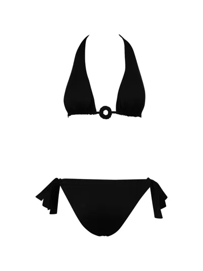 Fisico Cristina Ferrari Ring-tie Bikini In Black