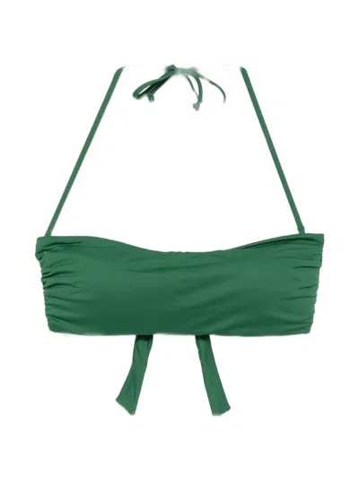 Fisico Cristina Ferrari Ruffled Detail Neck Tie Bikini Top In Green
