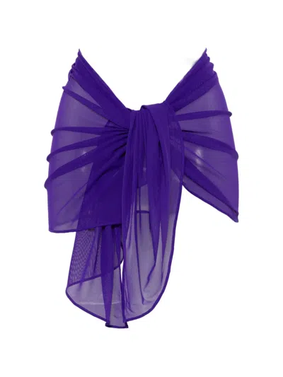 Fisico Cristina Ferrari Sheer-finish Pareo In Blue