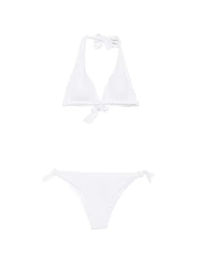 Fisico Cristina Ferrari Side-tie Triangle Bikini In White