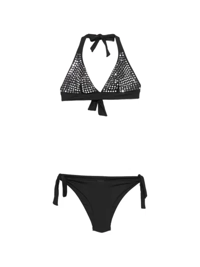 Fisico Cristina Ferrari Stud Bikini Set In Black