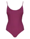 Fisico Cristina Ferrari Solid Color One-piece Swimsuit In Purple