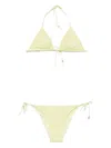 Fisico Cristina Ferrari Textured Triangle Bikini In Green
