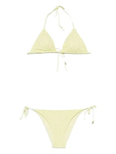 FISICO CRISTINA FERRARI TEXTURED TRIANGLE BIKINI