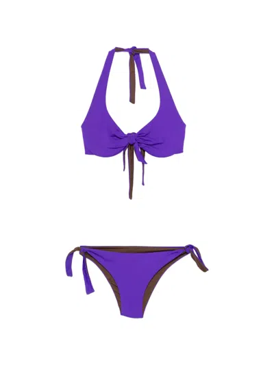 Fisico Cristina Ferrari Tie-detail Bikini In Purple