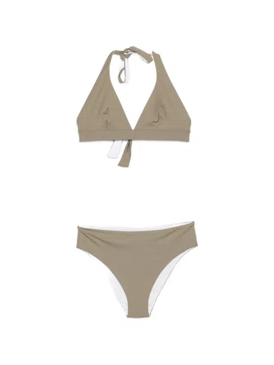 Fisico Cristina Ferrari Tie-fastening Bikini In Green