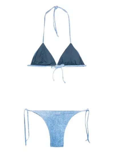 Fisico Cristina Ferrari Triangle Bikini In Blue