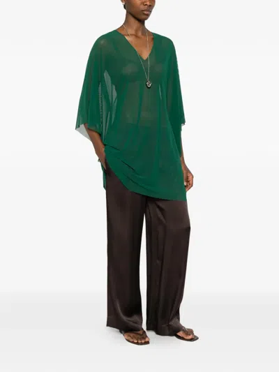 Fisico Cristina Ferrari V-neck Top In Green