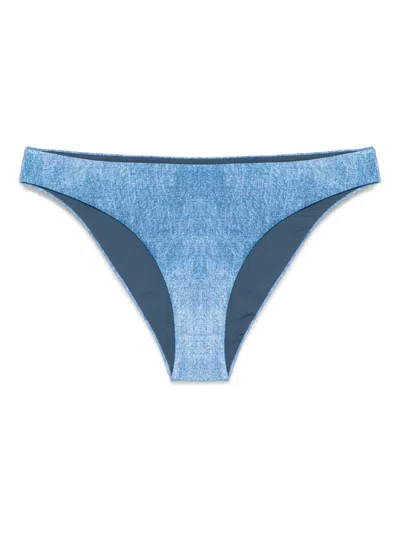 Fisico Cristina Ferrari Denim-effect Bikini Bottoms