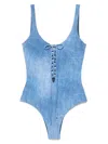 Fisico Cristina Ferrari Denim-effect Swimsuit