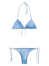 Fisico Cristina Ferrari Denim Print Bikini Set In Blue