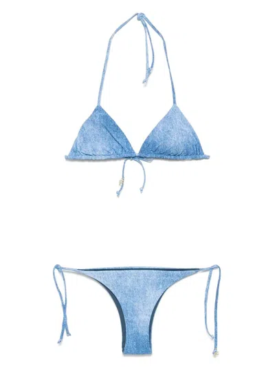 FISICO CRISTINA FERRARI DENIM PRINT BIKINI SET