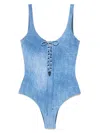 Fisico Cristina Ferrari Denim-effect Swimsuit