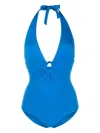 FISICO DISC-DETAIL HALTERNECK SWIMSUIT