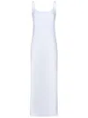 Fisico Cristina Ferrari Fisico Maxi Dress With Side Slit In White
