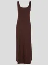 Fisico Cristina Ferrari Sleeveless Maxi Dress In Brown