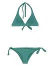 Fisico Cristina Ferrari Embossed Bikini Set In Green
