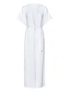Fisico Embroidered-eyelet Maxi Robe In White