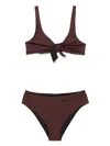 Fisico Cristina Ferrari Front-tie Bikini In Brown