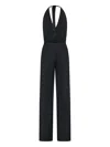 Fisico Cristina Ferrari Fisico Long Microfiber Jumpsuit With Halterneck In Black