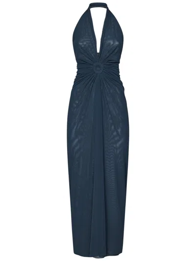 Fisico Cristina Ferrari Fisico Halterneck Maxi Dress In Blue