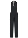 Fisico Cristina Ferrari Fisico Long Microfiber Jumpsuit With Halterneck In Black