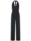 Fisico Cristina Ferrari Fisico Long Microfiber Jumpsuit With Halterneck In Black