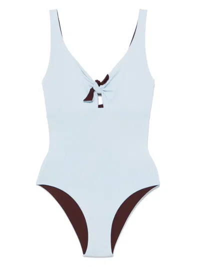 Fisico Cristina Ferrari Knot-detail Swimsuit In Blue