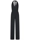 Fisico Cristina Ferrari Fisico Long Microfiber Jumpsuit With Halterneck In Black