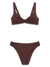 Fisico Cristina Ferrari Triangle-cup Bikini In Brown