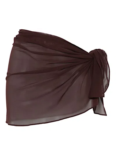 Fisico Cristina Ferrari Mesh Cover-up In Brown