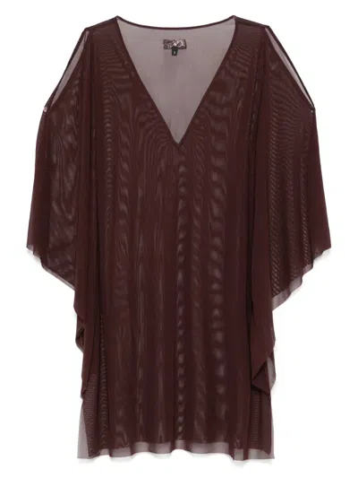 Fisico Cristina Ferrari Mesh Top In Brown