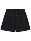 Fisico Cristina Ferrari Fisico Microfibre Black Shorts With Elasticated Waist