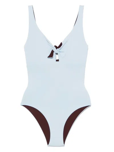 FISICO CRISTINA FERRARI ONE-PIECE SWIMSUIT WITH KNOT