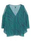 Fisico Cristina Ferrari Printed Tunic In Green
