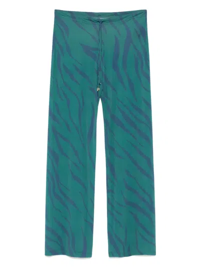 Fisico Cristina Ferrari Printed Trousers In Green
