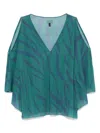 Fisico Cristina Ferrari Printed Tunic In Green