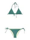 Fisico Cristina Ferrari Reversible Bikini Set In Green