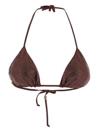 FISICO CRISTINA FERRARI RHINESTONE-EMBELLISHED BIKINI TOP