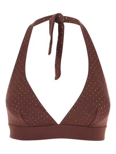 FISICO CRISTINA FERRARI RHINESTONE-EMBELLISHED BIKINI TOP