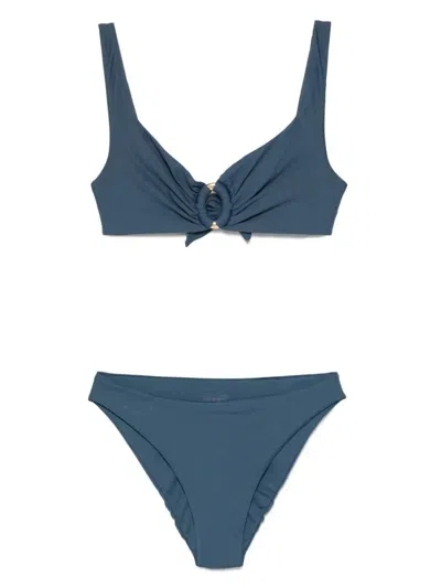 Fisico Cristina Ferrari Fisico Ring-detailing Bikini Clothing In Blue