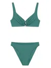 Fisico Cristina Ferrari Fisico Ring-detailing Bikini Clothing In Green
