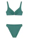 Fisico Cristina Ferrari Fisico Ring-detailing Bikini Clothing In Green